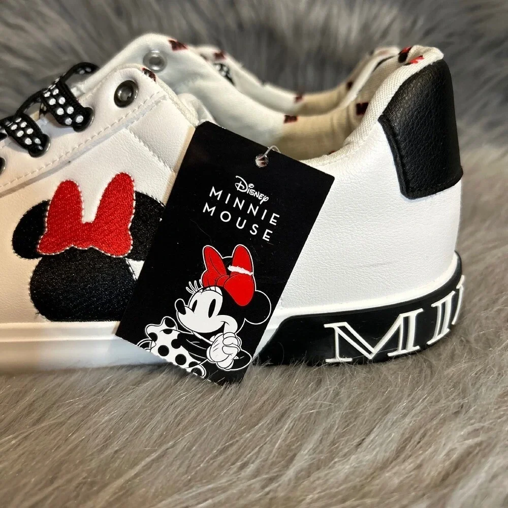 Ground‎ Up Disney Minnie Mouse Sneakers Women's Size 11 White Lace Up Shoes
